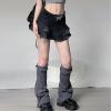 WEISUYUUS Knit Winter Warm Leg Warmers Long Socks Boot Cuffs Knit Leggings Stockings Hollow Out Knee Warmers Sleeve view 4