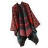 Pashmina Poncho Shawl For Women Ethnic Capes Shawl For Spring Autumn Vintage Geometric Pattern Shawl Shoulder Wrap Cloak view 1