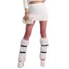 WEISUYUUS Faux Furs Leg Warmer,Warm Fuzzy Leg Warmer Boot Cuffs Cover Fishnet Tights Party Costumes Boot Sleeves Boot Covers view 1