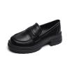 CPMBFDC Loafers for Women Slip-On Comfortable Round Toe Platform Loafers Women's Casual Fashion Business Work Shoes (Black,5) view 1