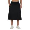 ANIVIVO Women's 28" Midi Length Skirts with Pockets Modest Skirts Long Knee Length Athletic(Black 3XL) view 2