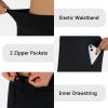 ANIVIVO Women's 28" Midi Length Skirts with Pockets Modest Skirts Long Knee Length Athletic(Black L) view 3