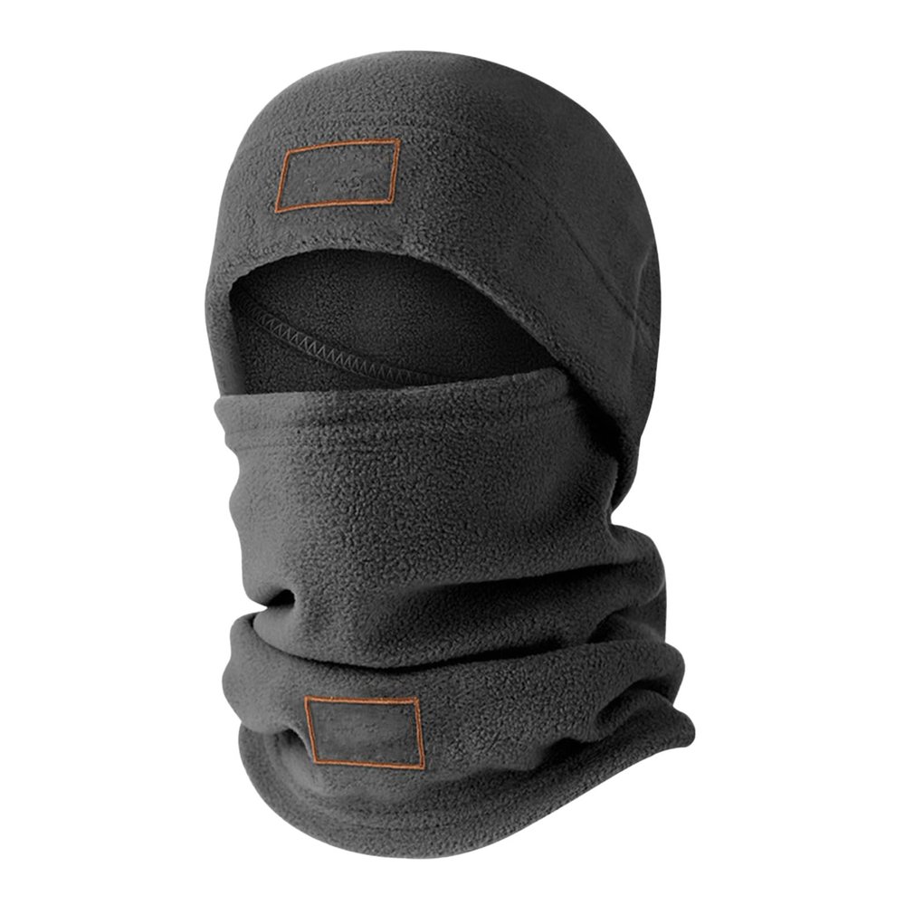 Polar Fleece Balaclava Hood Face Mask, Windproof Winter Warm Hat Warm Fleece Ski Hood Cap Full Face Mask (US, Alpha, One Size, Gray)