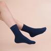 SERISIMPLE Women Thin Viscose Bamboo Socks Crew Lightweight Above Ankle Casual Dress Sock For Ladies Bootie Trouser 5 Pairs (Large, Navy blue) view 2