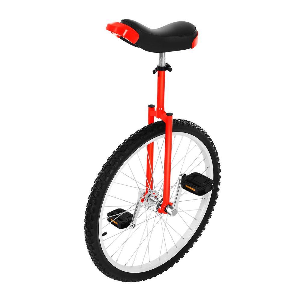 ZBXGJKSY 24inch Outdoor Wheel Unicycle, Height Adjustable Unicycle One Wheel Bike with Anti-Skid Alloy Rim and 2 Pedal for Office Workers, Students