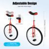 ZBXGJKSY 24inch Outdoor Wheel Unicycle, Height Adjustable Unicycle One Wheel Bike with Anti-Skid Alloy Rim and 2 Pedal for Office Workers, Students view 4