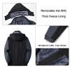 Winter Jackets for Men, Casual Hooded Jacket Windproof Hood Mens Fleece Zip Up Jacket, for Outdoor Camping Cycling(Red,4X-Large) view 3