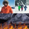 Winter Jackets for Men, Casual Hooded Jacket Windproof Hood Mens Fleece Zip Up Jacket, for Outdoor Camping Cycling(Red,4X-Large) view 4