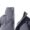 Men's Thick Warm Quilted Puffer Coats Alternative Waterproof Bubble Coat Stand Collar Shoulder Zip Jacket (Grey,XX-Large) view 4