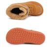 214years Kids Booties Fuzzy Lined Winter Warm Lace-Up Boots Toddler Cozy aterproof Snowboots Sneaker Plush Boots (Yellow, 13 Little Child) view 3