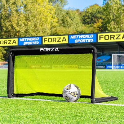 FORZA POD Goal Lite | Lightweight ALU40 Portable Soccer Goal Assembles in Seconds Perfect for Training, Matches & Backyard Play Sizes: 4ft, 5ft & 6ft (Fluro Yellow, 4 x 2)