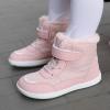 214years Kids Booties Fuzzy Lined Winter Warm Lace-Up Boots Toddler Cozy aterproof Snowboots Sneaker Plush Boots (Red, 2.5 Big Kids) view 3