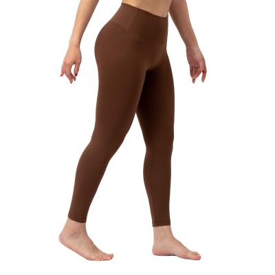 AUHOLO High Waisted Lounge Legging 24"-25" - Workout Leggings for Women Soft Yoga Pants (S, Chestnut)