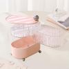 MSUIINT Rotatable Makeup Organizer, Rotating Makeup Storage Organizer, Cosmetic Organizer Tray, Bathroom Jewelry Container Box for Lipsticks Perfume Bracelets Earring Holder view 2