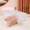 MSUIINT Rotatable Makeup Organizer, Rotating Makeup Storage Organizer, Cosmetic Organizer Tray, Bathroom Jewelry Container Box for Lipsticks Perfume Bracelets Earring Holder view 3
