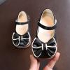 Bows Mary Jane Ballet Flat Wedding Part for Little Girls Toddler Flower Girl Dress Low Heels Shoes with Bowknot (Black, 6.5 Infant) view 2
