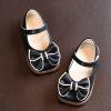 Bows Mary Jane Ballet Flat Wedding Part for Little Girls Toddler Flower Girl Dress Low Heels Shoes with Bowknot (Black, 6.5 Infant) view 3