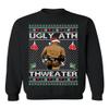 ALLNTRENDS Mike Tyson Merry Chrithmith Kith My Ath Funny Ugly Christmas Sweater Crewneck Sweatshirt (L, Black) view 1