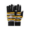 FOCO Pittsburgh Steelers NFL Stretch Gloves & Primary Stripe Pom Knit Cap Hat Winter Beanie - Bundle view 4