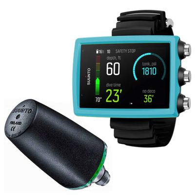 SUUNTO Eon Core Dive Computer, Aqua Blue | Combo with USB and POD Package