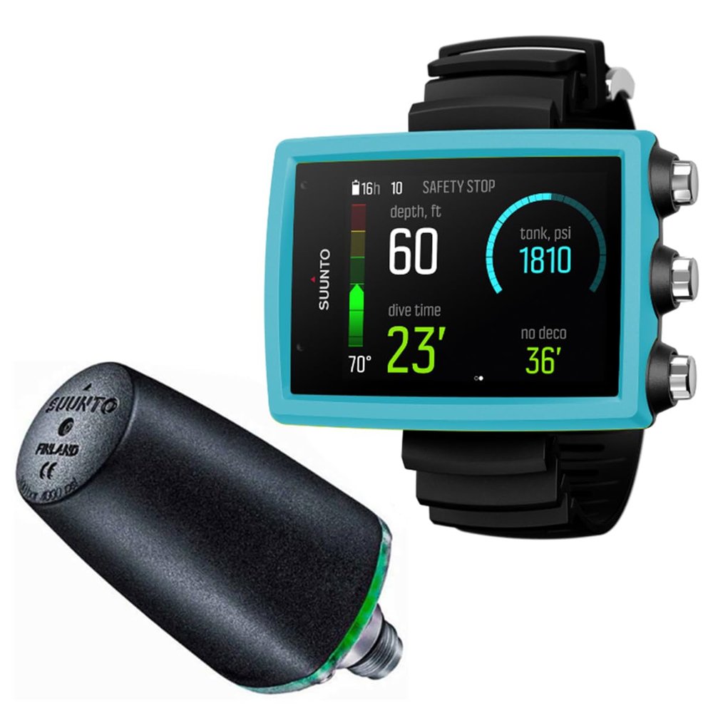 SUUNTO Eon Core Dive Computer, Aqua Blue | Combo with USB and POD Package
