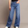 Akklian Y2k Cute Bow Jeans for Women Fairy Wide Leg Denim Pant Baggy Straight Leg Mid Rise Jeans Teen Girls Casual Streetwear view 2
