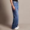 Akklian Y2k Cute Bow Jeans for Women Fairy Wide Leg Denim Pant Baggy Straight Leg Mid Rise Jeans Teen Girls Casual Streetwear view 3