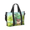 Cartoon Hippo Print Weekender Bag Sport Gym Bag Women Men Hospital Bag Personal Travel Bag Carryon Bag view 3
