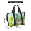 Cartoon Hippo Print Weekender Bag Sport Gym Bag Women Men Hospital Bag Personal Travel Bag Carryon Bag view 4