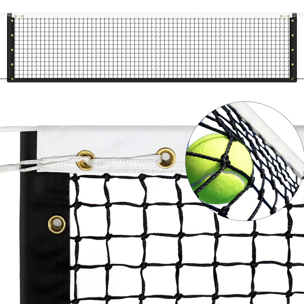 Tennis Net Professional Tennis Court Net 42FT Replacement Nets Heavy Duty Sport Nets with 2 Fiberglass Dowels, Compatible with Outdoor Indoor Standard Courts (Tennis Net)