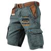 Cargo Shorts for Men Summer Casual Outdoor Tactical Short SolidPatriotic Printed Distressed Washed Military Short Browns 4X-Large Greens Medium view 1