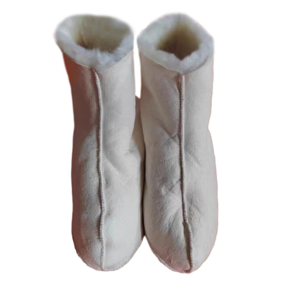 Reyox Men Winter Sheepskin Insoles 6.3 Inch High White 3.5