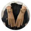 Winter Touch Screen Warm Gloves for Women Fashion Bow Velvet Lining Cycling Mittens Female(black) view 2