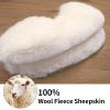 Reyox Women Thick Warm Sheepskin Boot Liners White 7.5 view 3