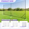 MegaNets Backstop Net System for Backyard  Heavy Duty Sports Barrier Net with Steel Posts, Movable Ball Stop Net for Soccer, Baseball & Multi-Sport Training (Movable-1.75 Inch Net, 20FT Wide) view 4