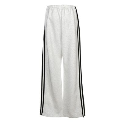Women's Wide Leg Sweatpants, Drawstring High Waist, Straight Leg, Casual Loose Baggy Pants (US, Alpha, X-Large, Regular, Regular, White)