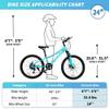20/24 Inch Kids Mountain Bike, Bikes for Kids 6-12, 7 Speeds Drivetrain Bike, Girls Boys Bike with Suspension Fork, Dual-Disc Brake, Anti-Slip Butyl Tires, Multi Color (Mint Green, 24 Inch) view 2