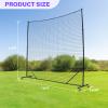 MegaNets Backstop Net System for Backyard  Heavy Duty Sports Barrier Net with Steel Posts, Movable Ball Stop Net for Soccer, Baseball & Multi-Sport Training (Movable-1.75 Inch Net, 10FT Wide) view 4