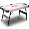 58 Inch LED Folding Air Hockey Table for Family, Foldable Sports Hockey Game Set w/2 Pucks, 2 Pushers, Powerful Motor, Hockey Table for Adults and Kids, Home Game Room view 1