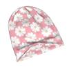 WBQLSL 11 * 10.6 inch Fashion Knitted hat, White Chrysanthemum Texture Chart Double Layer Travel Knitted hat for Adults, Outdoor Sports Daily Casual hat for Men and Women view 3