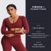 Aoxjox Flare Leggings for Women Metamorph Mid-Rise Hidden Scrunch Butt Lifting Wide Leg Yoga Pants 32" (Burgundy, X-Large) view 4