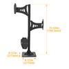 KUAFU Trophy Mount Bone Bracket, Deer Antler Mounting Kit, Adjustable Shoulder Mount, Skull Display Stand, Taxidermy Animal Mounting Hanger, Powder Coated Black Steel view 2