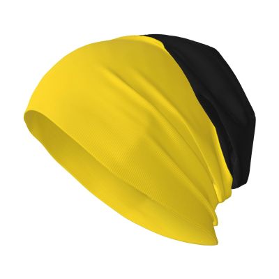 11 * 10.6 inch Fashion Knitted hat, Baden-Wrttemberg Flag Double Layer Travel Knitted hat for Adults, Outdoor Sports Daily Casual hat for Men and Women Black