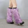 Dsgzkk Ladies Fashionable Furry Boot Sleeves Cuffs Warm Plush Leg Warmers Elastic Leg Covers Stockings for Party Costumes view 3