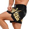 Amofatia Muay Thai Boxing Shorts Grappling Training Workout Gym Shorts for Men Women Kids (US, Alpha, Medium, Regular, Regular, Black) view 2