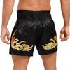Amofatia Muay Thai Boxing Shorts Grappling Training Workout Gym Shorts for Men Women Kids (US, Alpha, Medium, Regular, Regular, Black) view 4