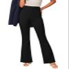 NIMIN Dress Work Black Pants Women Business Casual Trousers Stretchy High Waisted Pull On Flare Office Slacks Boot Cut 2025 Fashion Outfits with Back Pockets Black L view 2