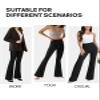 NIMIN Dress Work Black Pants Women Business Casual Trousers Stretchy High Waisted Pull On Flare Office Slacks Boot Cut 2025 Fashion Outfits with Back Pockets Black L view 4