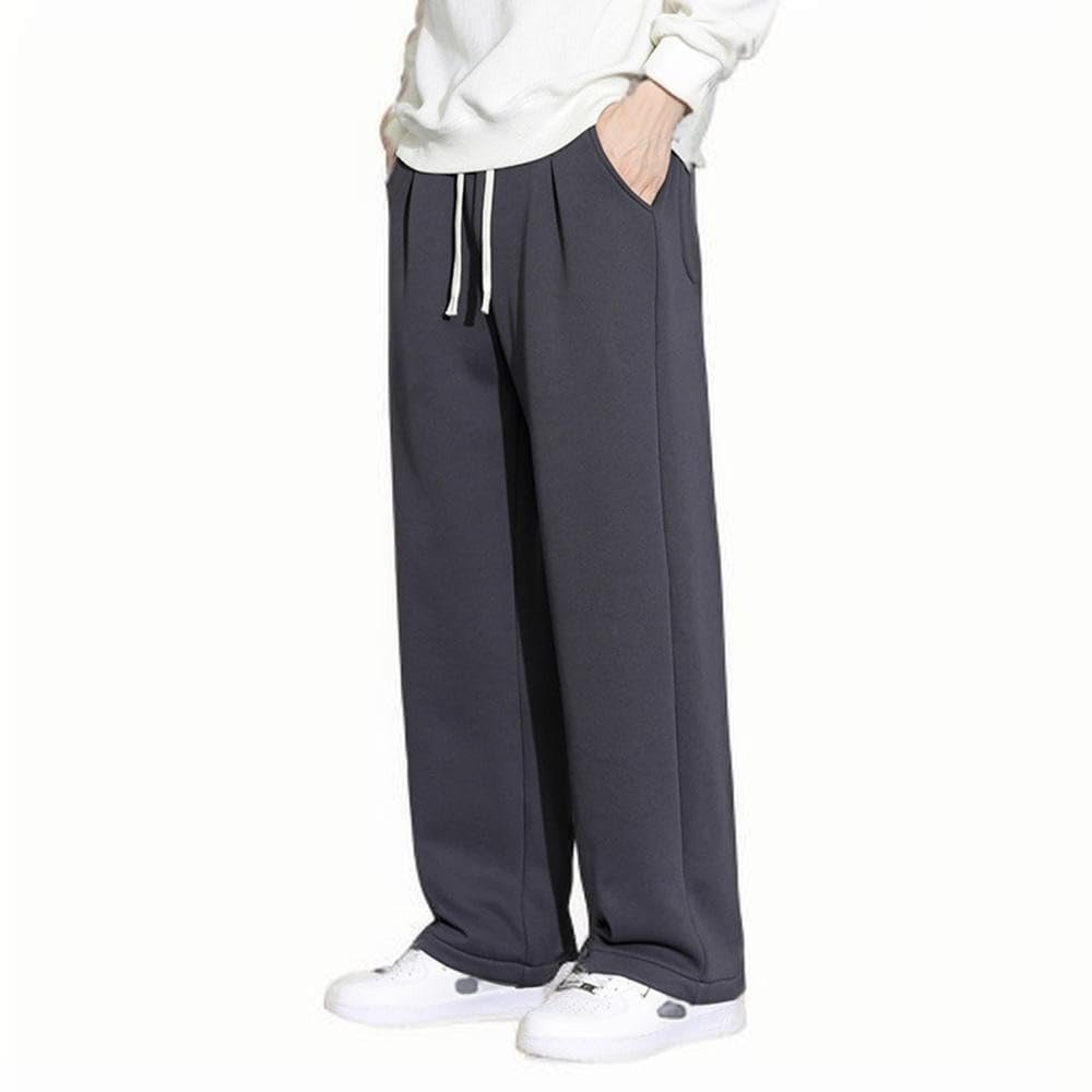 Wide Leg Sweatpants for Men Y2k Harajuku Streetwear Casual Pockets Jogger Pants Baggy Workout Athletic Pants 2024