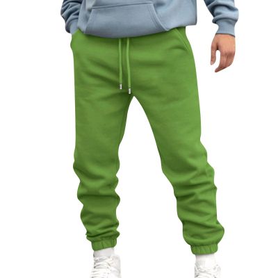 Baggy Sweatpants for Men with Pocket Athletic Cotton Fleece Elastic Waist Trackpants Loose Fit Workout Gym Trousers